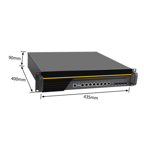 2U Rackmount 8 Gigabit LAN 4 SFP optical fiber Intel®C236 Xeon E3 firewall PC appliance