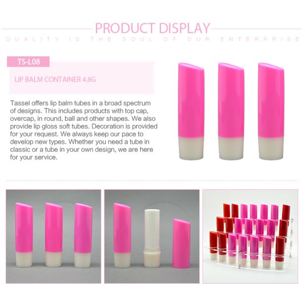 Chapstick Tube Holder Empty Lip Gloss Tubes Sample Display With Lid Caps