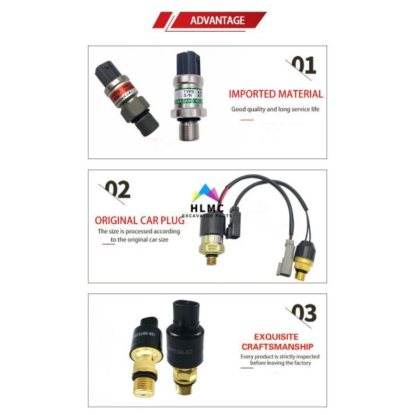 2547-9045 8Z11800-500K KA31 9503670-500 DH300LC-7 DH220-5 DH220-7 High Pressure Sensor Excavator Parts