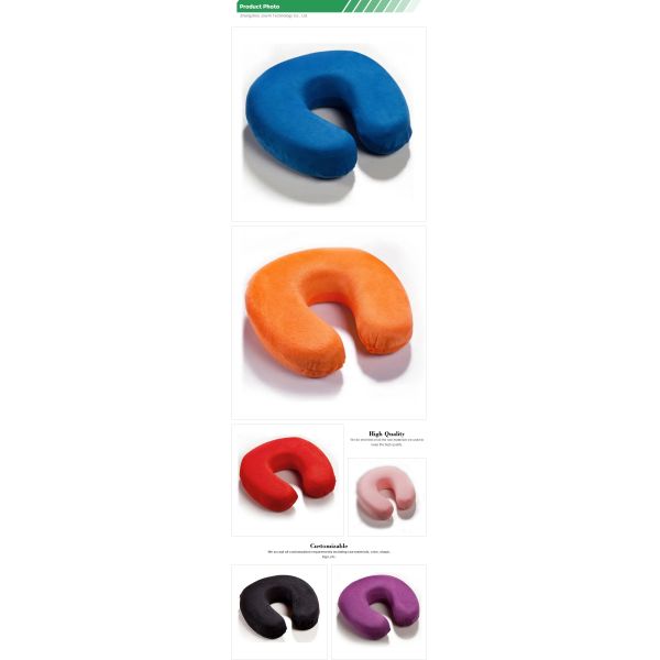 Customized Size Square Memory Foam Travel Pillow Seat Cushion for Car U-shaped Pillow
