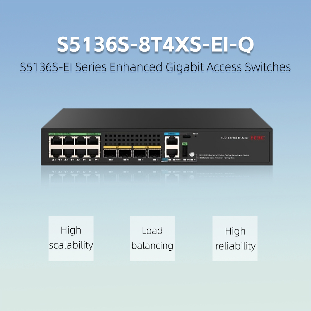 H3C S5136S 8 ports Fanless Gigabit Access Switch With 10G SFP+ Uplink, IRF2 Stacking Supported