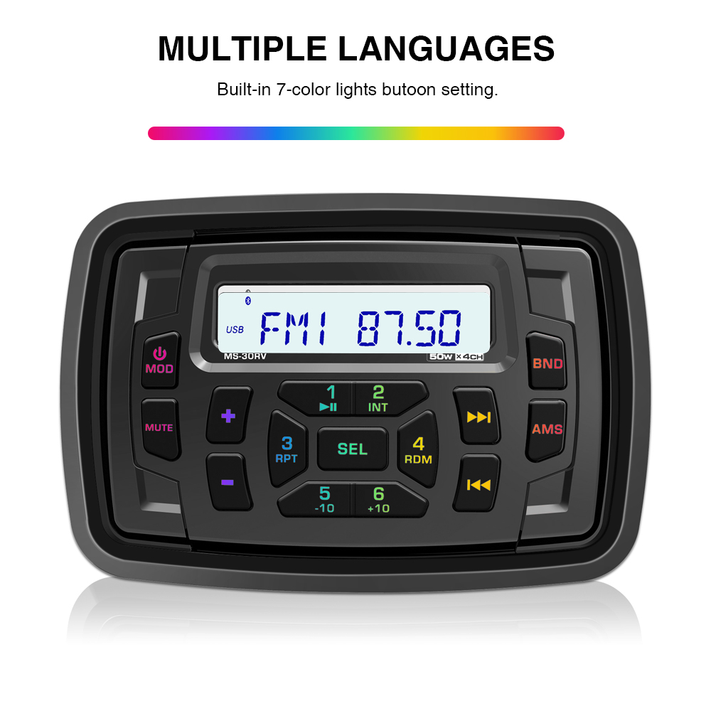 GRANDnavi Boat Bluetooth Морское Стерео Радио AM FM Тюнер Bluetooth Стрейминг Музыка Цифровые СМИ