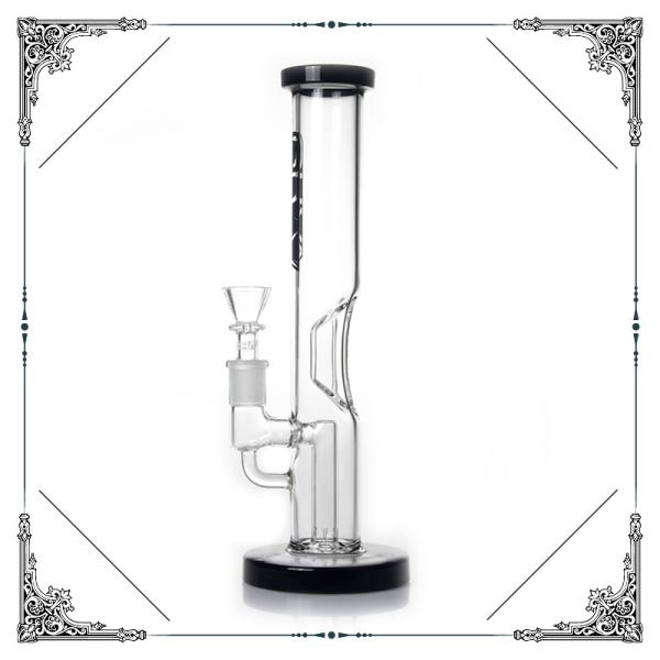 Grav Straight Glass Water pipes Tube With Six-lines Perc Thick Ingot Ice Catcher Bongs