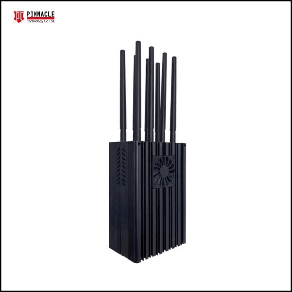8 Antennas Handheld Military Radio Jammer 80W Signal Wifi Cell Phone Blocker