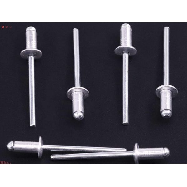 Flat Round Head Blind Rivet in Bright Stainless Steel Finish for Durable Fastening Requirements using Pull Rivet