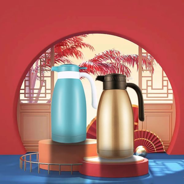 Double Walled Vacuum Insulated Colorful Stainless Steel Thermal Carafe Tea Coffee Pot