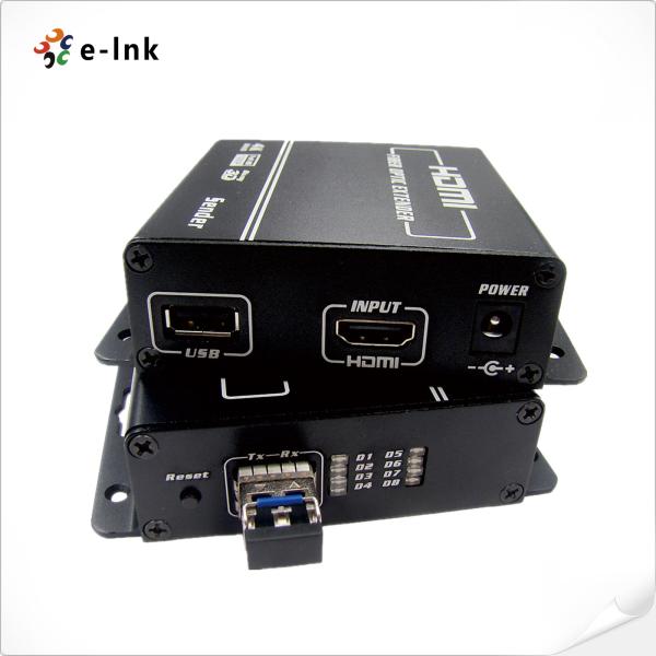 Extensor de fibra óptica HDMI KVM de 1080P