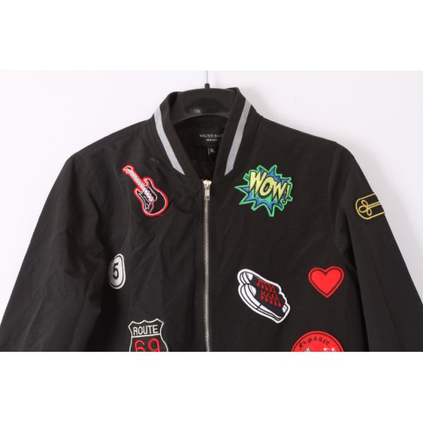 Matel Zipper Rib Cuff Longline Parka Coat Womens 69% Rayon 27% Nylon