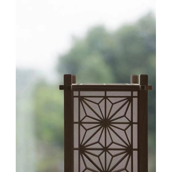 Картины деревянной лампы Kumiko ремесла Kumiko древесины живущей комнаты простые