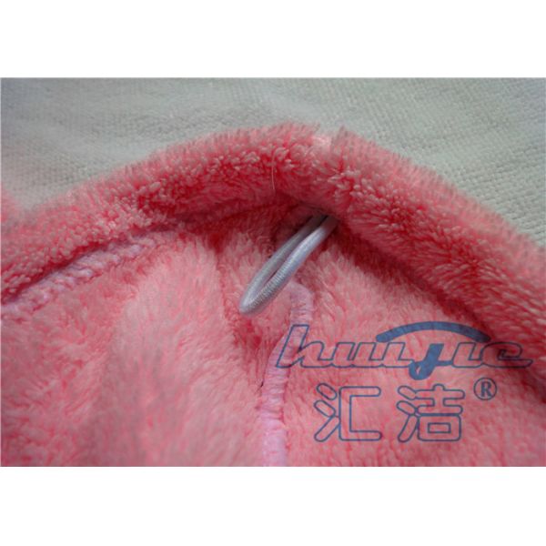 Pink Hair Drying Tuban Microfiber Bath Towels, 80% Polyester Easy Cleaning