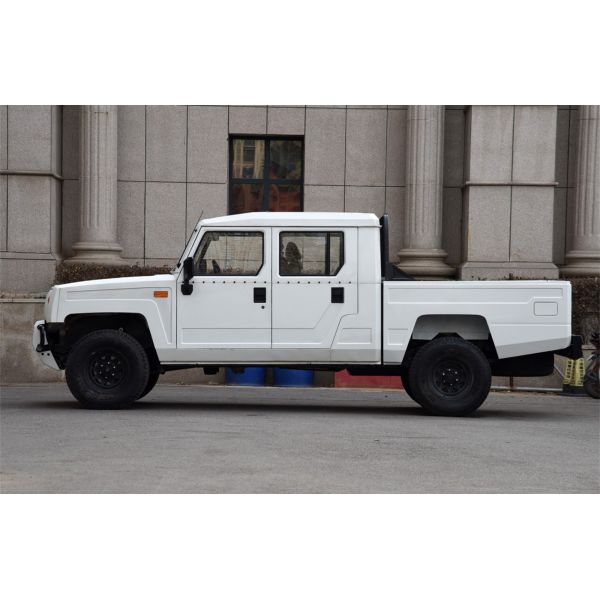 Camioneta de carga de carretera 4x4 diesel de doble fila con asiento del conductor de suspensión aérea