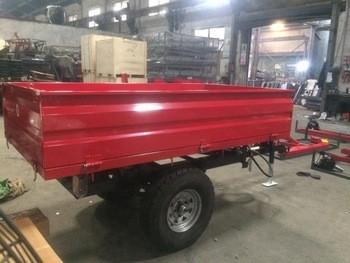 Single Axle Tractor Trailer ,Farm Hydraulic Dump Trailer ;2 Wheel Box Tipper Trailer For Farm Transporting