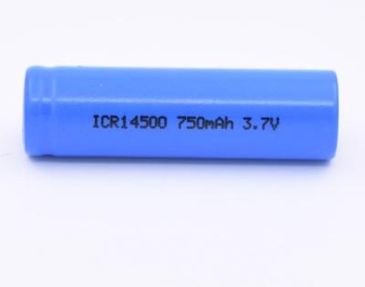 Real Capacity Rechargeable Li Ion Lithium Battery ICR14500 3.7V 750mAh For Power Tools