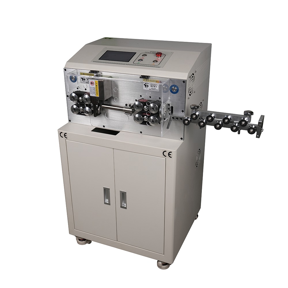 Multi Core Cable Cutting Machine 7 Inch Touch Screen Cable Cut And Strip Machine
