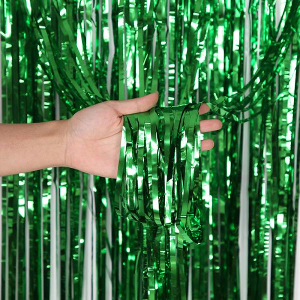 Customization Gold Tinsel Backdrop Plastic Tinsel Wall Backdrop