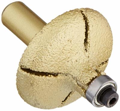 3/4 Inch OG Brazed Router Bit Diamond Profile Wheel 1/2-Inch Shank For Tile / Glass