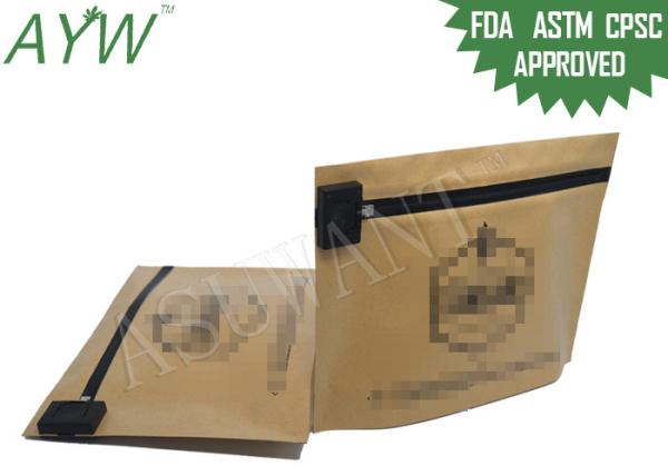 Sacos resistentes da criança do papel de embalagem de Brown Para o empacotamento comestível das sementes do Weed
