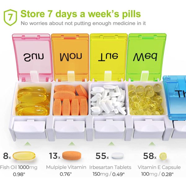 Brand New Case 7Days Travel Timer Portable Storage Cases Organizer Monthly Pill Box