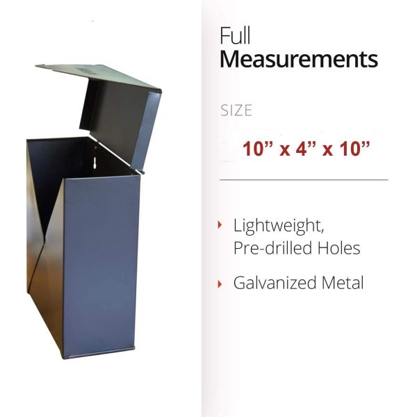 Logotipo personalizado Impreso de estilo industrial Caja de correo de montaje de pared de hierro con características anti-óxido