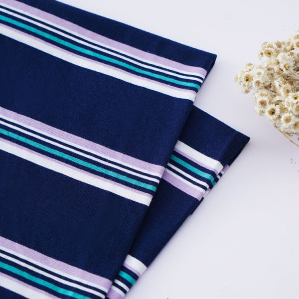 Поглощение влаги и здоровый проветриваемый полосатый трикотажный ткань для футболки