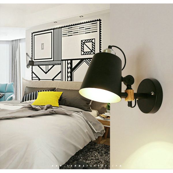 Modern Wall Lights White Black Art Deco Metal Sconce for Home Lighting Indoor
