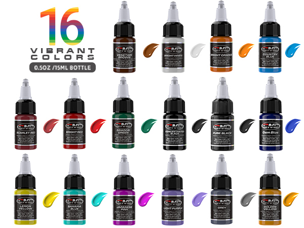 Waterproof Professional Tattoo Ink Pure Plant CNC Tattoo Ink