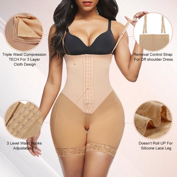 Método de tecelagem não tecido 5XL HEXIN Colombian Shapewear for Post Surgery Butt Lifting