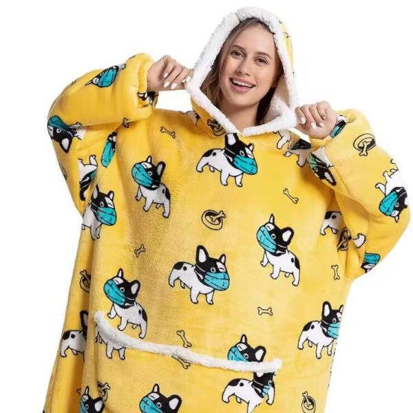 Double Pockets Oversized Hoodie Blanket Sweatshirt Extremely Warm