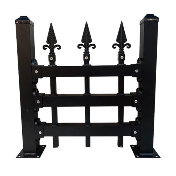Classical Ornamental Cast Iron Fence European Style For Decorations
