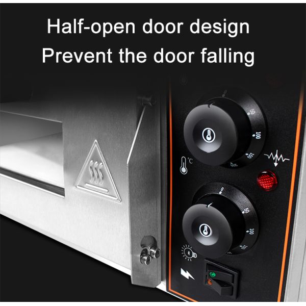 Commercial Pizza Oven Stainless Steel Bakery Equipment 560x525x295mm