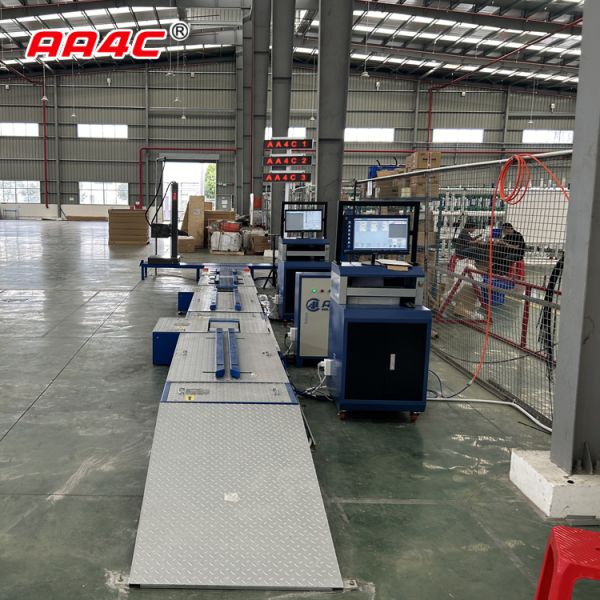 Deliver to VN 2-wheeled motorcycles Centralized testing line include brake force axle load speedometer clamping wheel alignment headlight tester noise meter