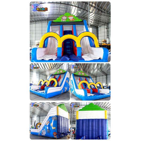 Animal Theme Outdoors Inflatable Water Slide Inflatable Slide Kids Playground