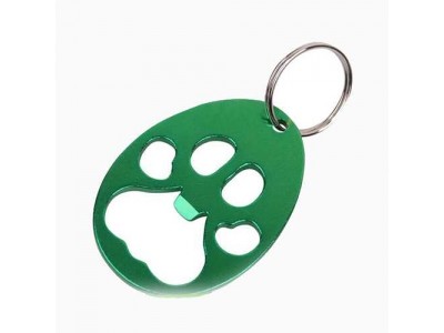 Aluminum Dog Foot Keychain Bottle Opener,Custom cheap promotion gift anodized aluminum fish bone beer bottle opener key