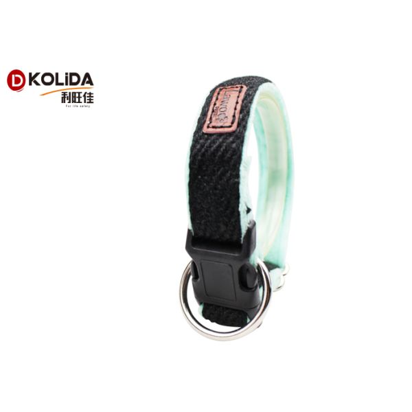 Four Sizes Reflective Dog Collars Stainlee Steel Material Ring For Walking / Training