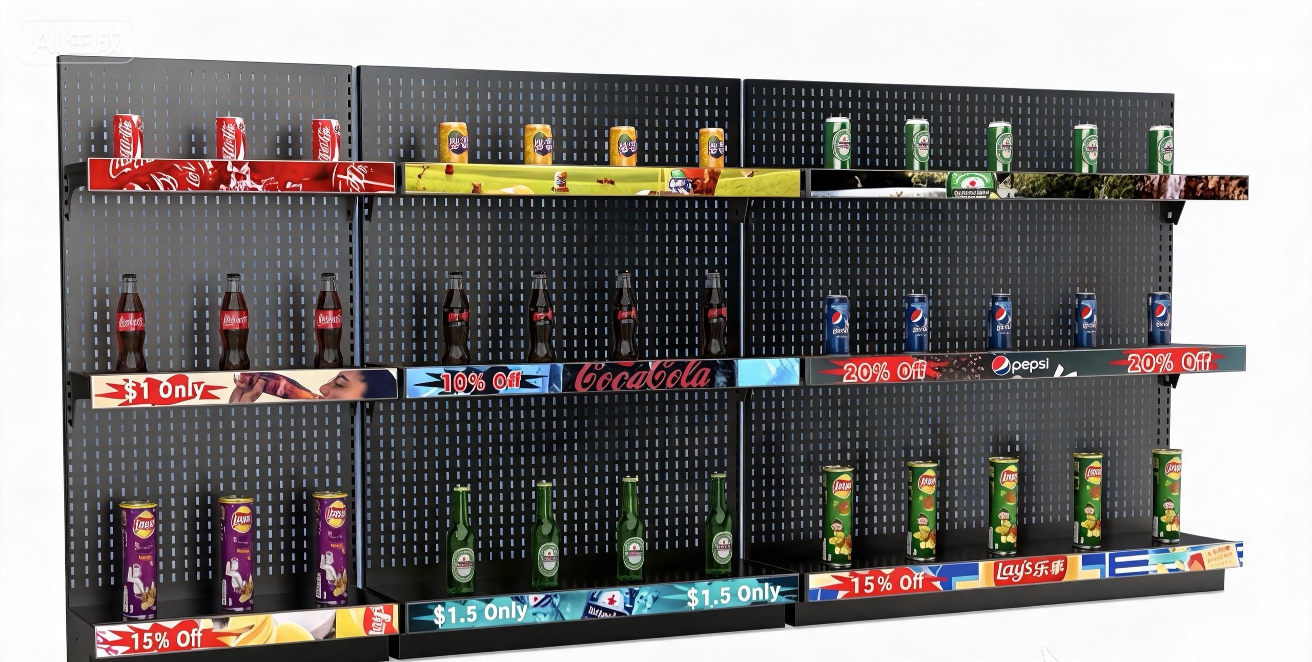 COB Shelf LED Display Impact Resistant Shockproof Moisture Proof Waterproof Dustproof