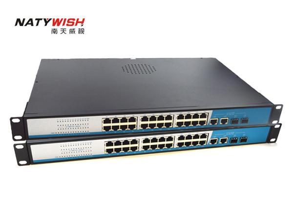 Fiber Optical 26 Port POE Switch With 24 POE Ethernet Ports 2 * 10 / 100 / 1000M SFP Slots