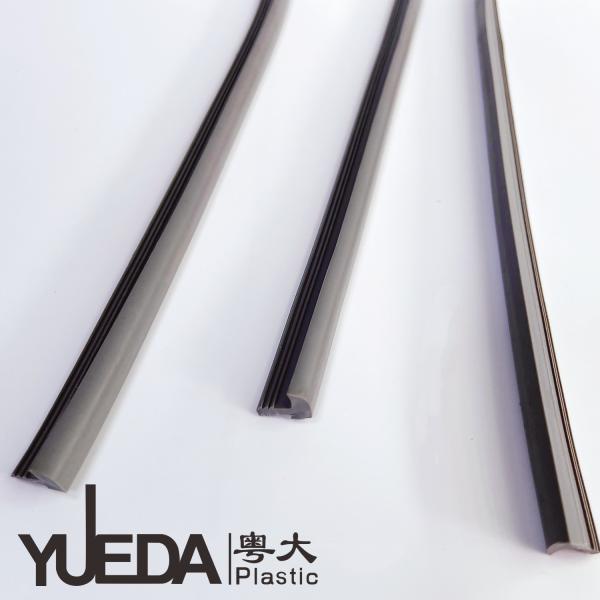 Odorless Plastic Extruded Profiles For Furniture Fittings Grey Black