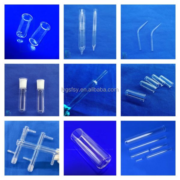 1100℃ working temperature Corrosion Resistant Quartz Test Tube High Temperature Resistant Laboratory Glass Tube