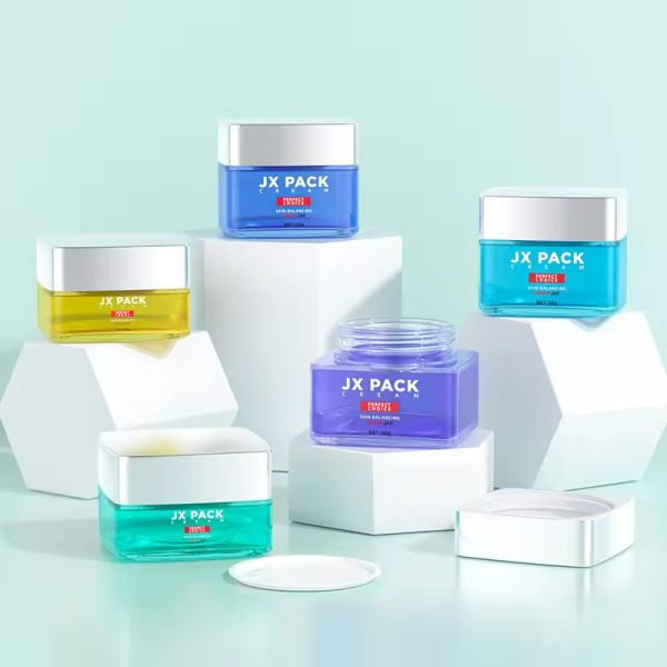 30 ml Frisée Crème Jar Mat Noir Cosmétique Glass Jar Proof Fuite Avec Couvercles