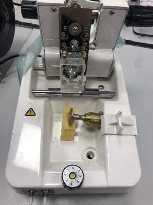 Shiny Silver Lens Grooving Machine , Auto Lens Groover 0.65mm Groove Width