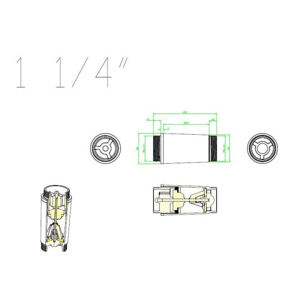1.25 Inch Plastic Air Blower Pressure Relief Valve For The Emergency Discharge Of Pressurised Fluids
