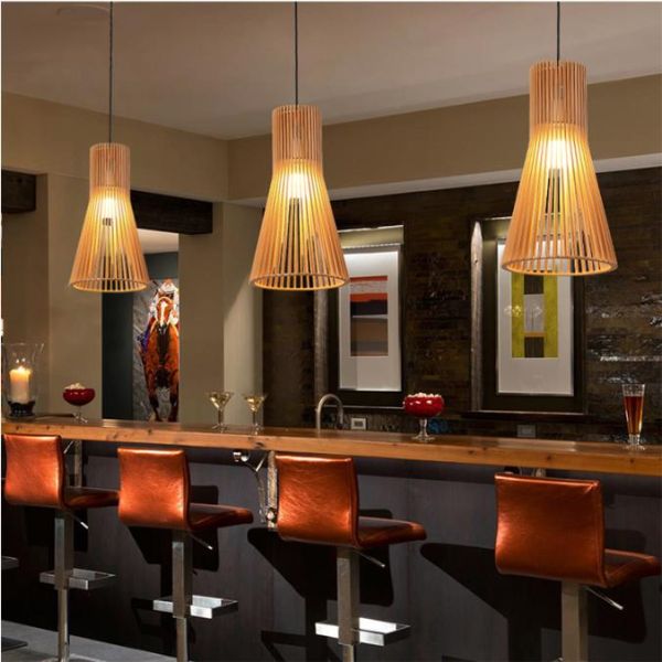 Bird Cage Rattan Pendant Chandelier 3500K Warm White For Restaurant Bar