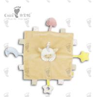 Cobertor branco do luxuoso Brown dos carneiros sonolentos amigáveis de Eco 27 x 27cm