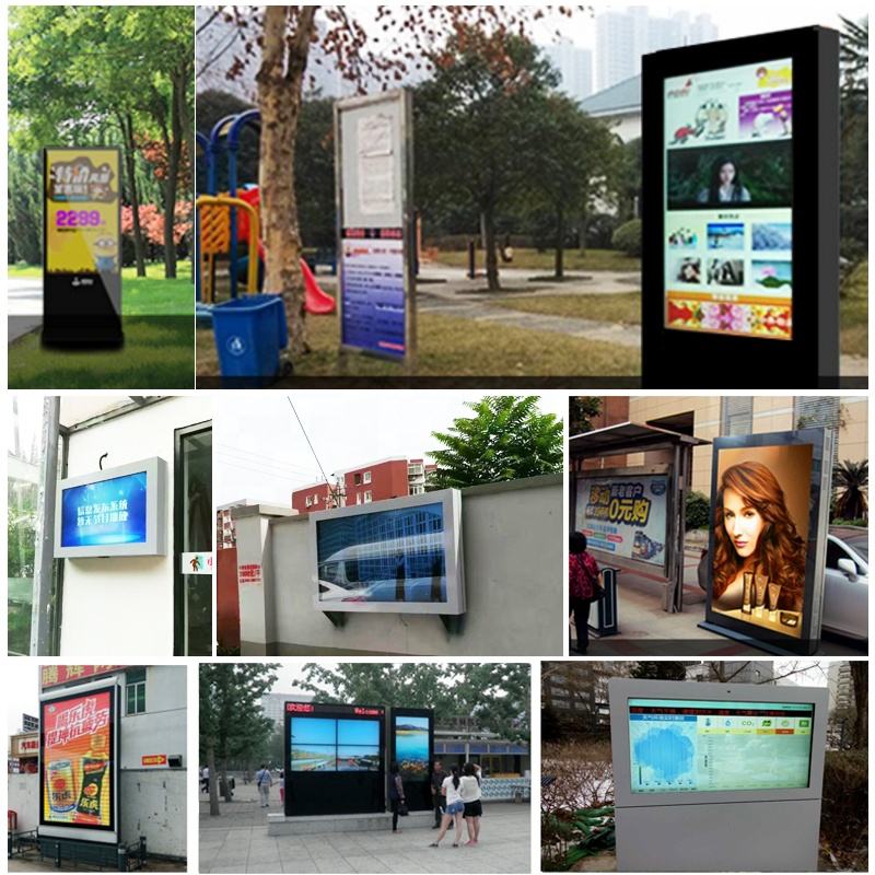 Полевая стойка водонепроницаемая наружная цифровая вывеска Стенный LCD дисплей