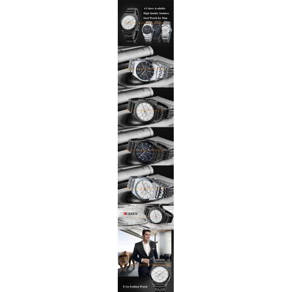 CURREN 8134 Fashion Jewelry Watches Full Stainless Steel Retro Watch Man Men Quartz Watch