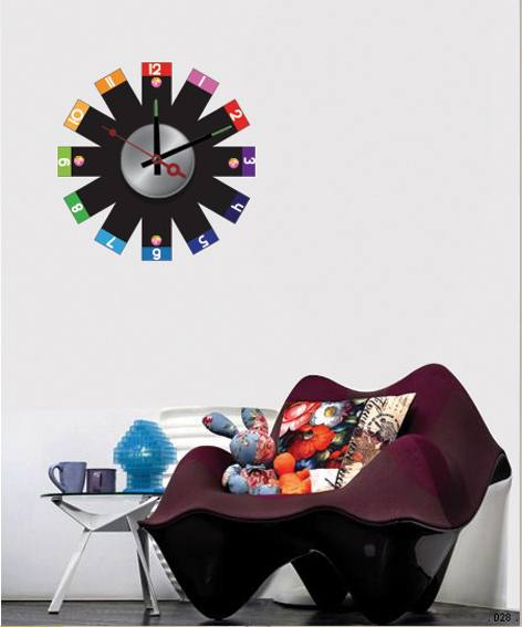 2012 Antique Home Decor Acrylic Wall Sticker Clock 10D046