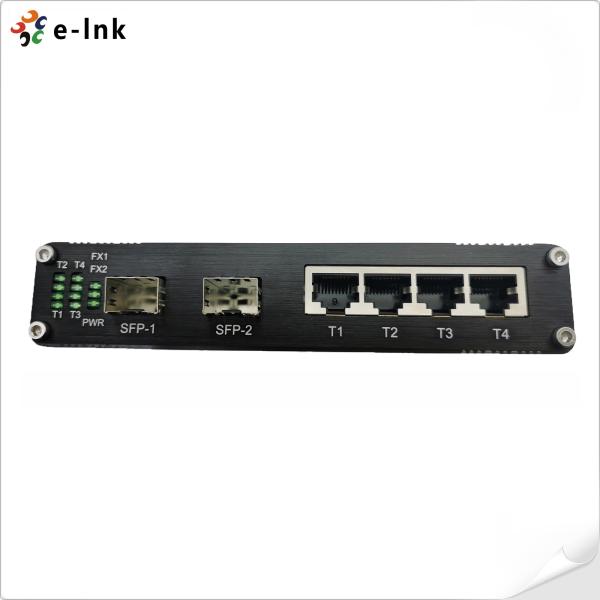 Commutateur réseau industriel 4 ports PoE++ 2 fibres Alimentation 90W