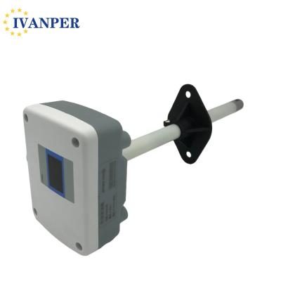 1M comprimento do cabo Industrial RS485 Modbus 4-20mA Duct Mount Sensor de Transmissor de Velocidade do Ar