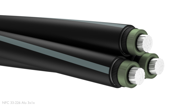 12 / 20KV  Medium Voltage Aerial Bundled Cable Insulated NF C 33 226 Class 2 Conductor