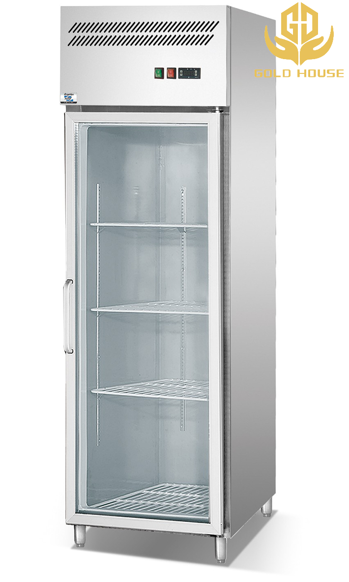 Commercial Glass Door Refrigerator 2-8℃ Air Cooled Display Fridge Wanbao Compressor